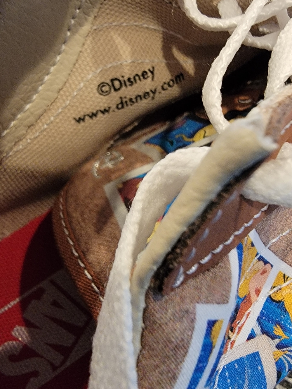 Vans x Disney Old Skool Scrapbook Sneakers Disney 100 Brown Suede Canvas - Picture 6 of 9
